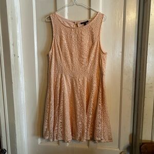 City Triangles Lace Mini Dress in Soft Pink
